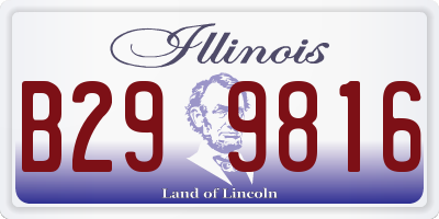 IL license plate B299816