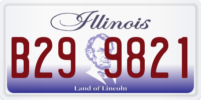 IL license plate B299821