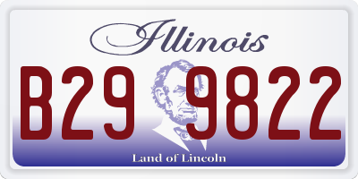 IL license plate B299822