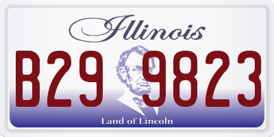 IL license plate B299823