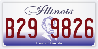IL license plate B299826
