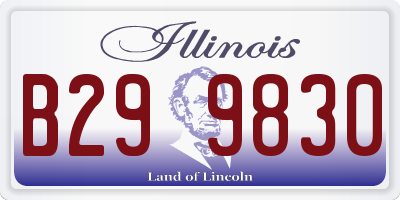 IL license plate B299830