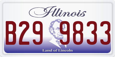 IL license plate B299833