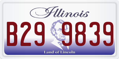 IL license plate B299839