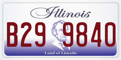 IL license plate B299840