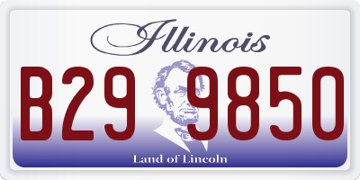 IL license plate B299850