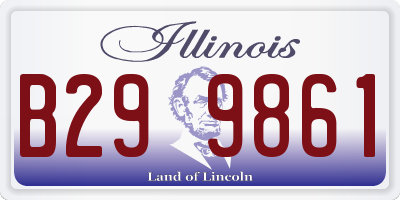 IL license plate B299861