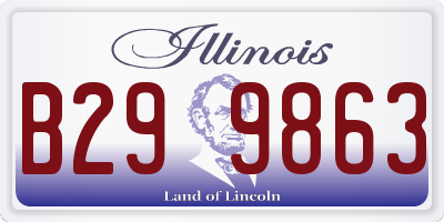IL license plate B299863