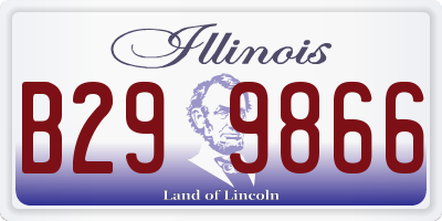 IL license plate B299866