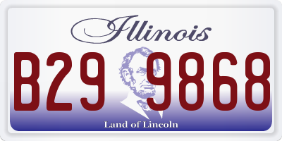 IL license plate B299868