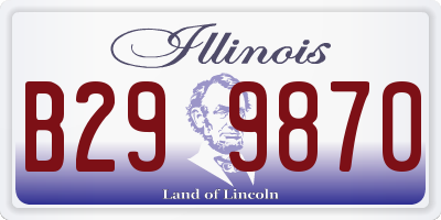 IL license plate B299870