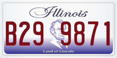 IL license plate B299871