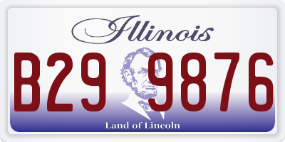 IL license plate B299876