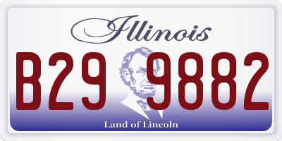IL license plate B299882