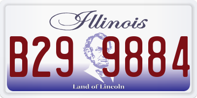 IL license plate B299884