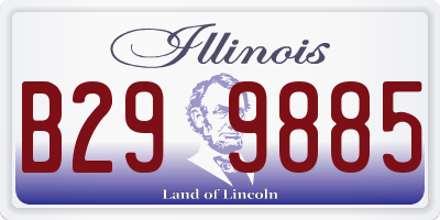 IL license plate B299885