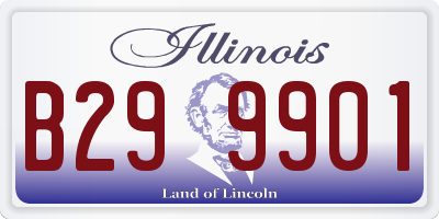 IL license plate B299901