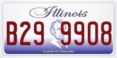 IL license plate B299908