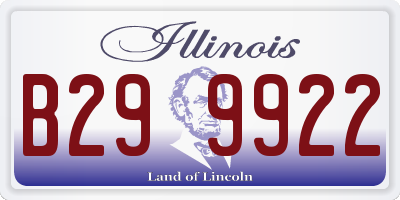 IL license plate B299922