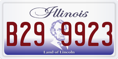 IL license plate B299923