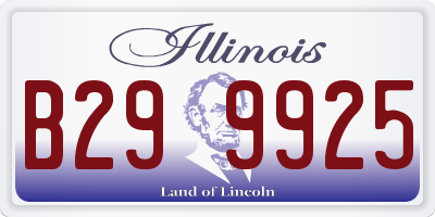 IL license plate B299925