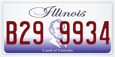 IL license plate B299934