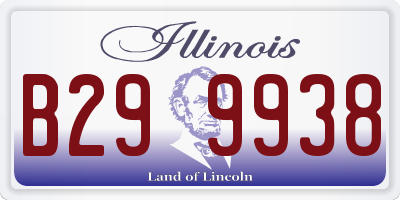 IL license plate B299938