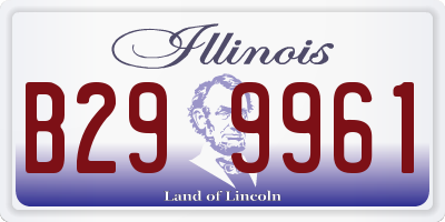 IL license plate B299961