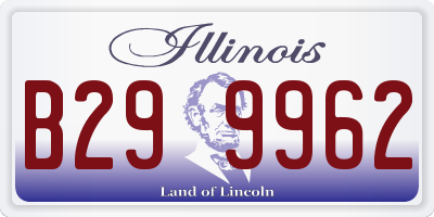 IL license plate B299962