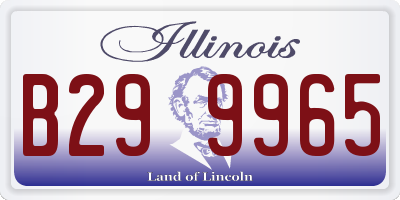 IL license plate B299965