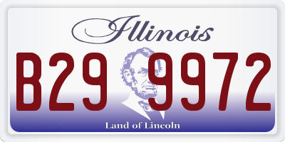 IL license plate B299972