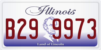 IL license plate B299973