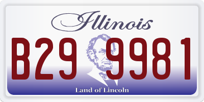 IL license plate B299981