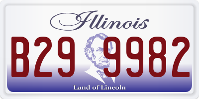 IL license plate B299982
