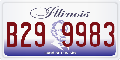 IL license plate B299983