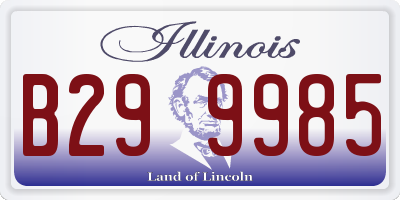 IL license plate B299985