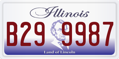 IL license plate B299987