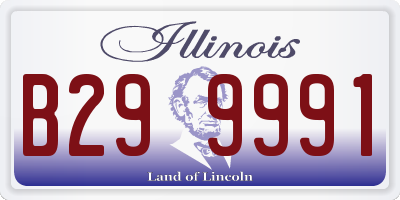 IL license plate B299991