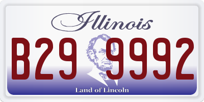 IL license plate B299992