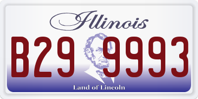 IL license plate B299993