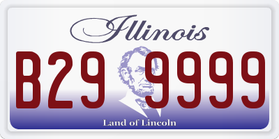 IL license plate B299999