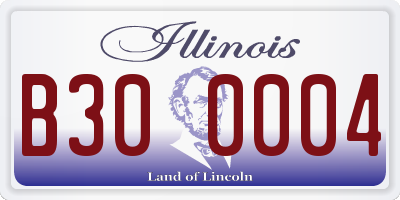 IL license plate B300004