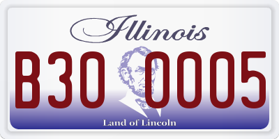 IL license plate B300005