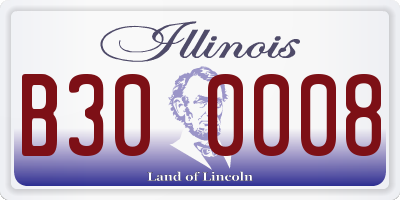 IL license plate B300008