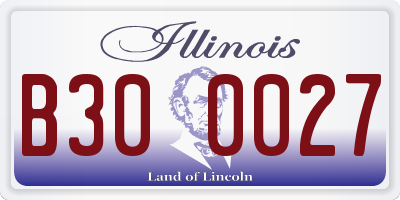 IL license plate B300027