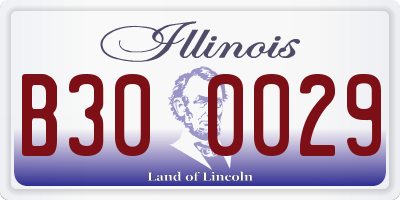 IL license plate B300029