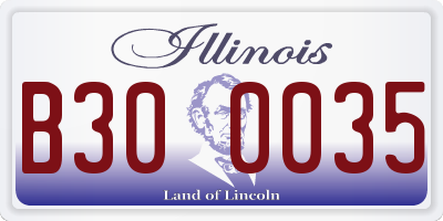 IL license plate B300035