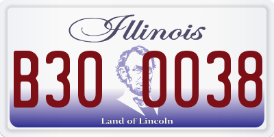 IL license plate B300038