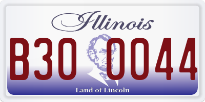 IL license plate B300044