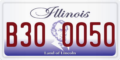 IL license plate B300050